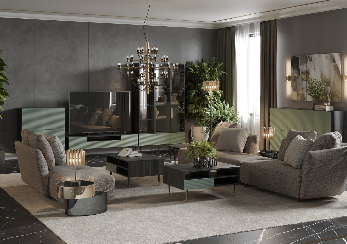 Modern 3-door TV cabinet - IMPERIAL I02