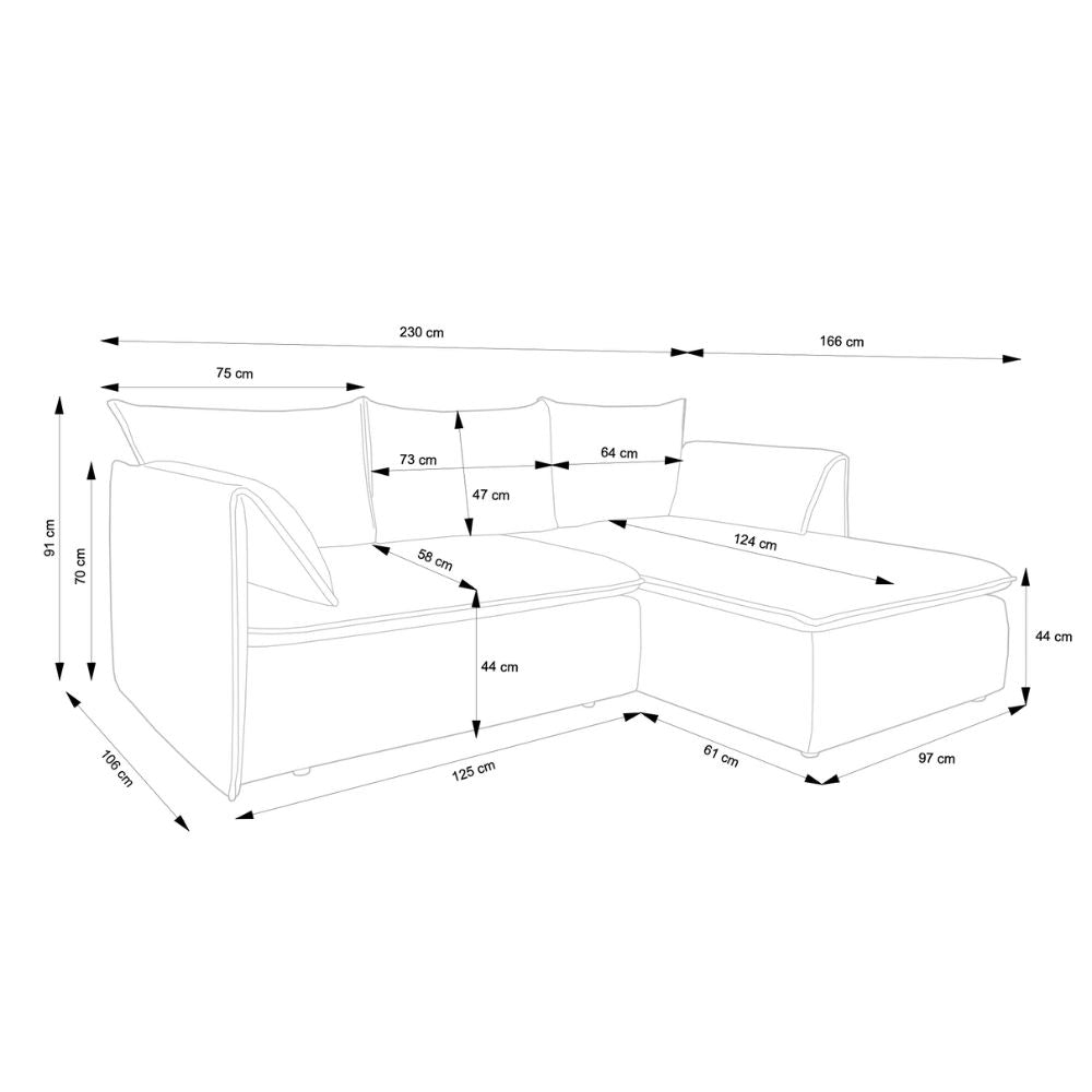 Corner sofa - GOLD