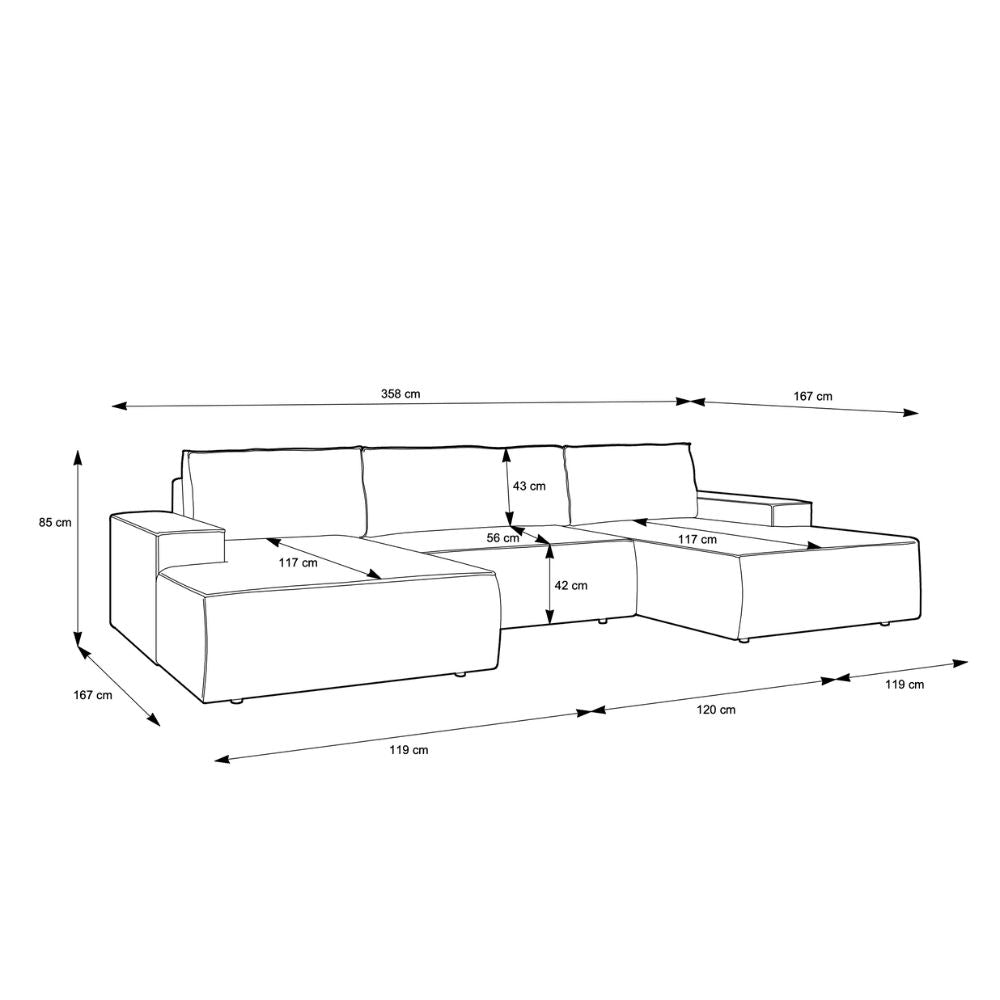 Corner sofa - FIORD U1